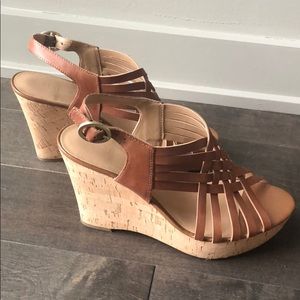 Franco Sarto leather wedges